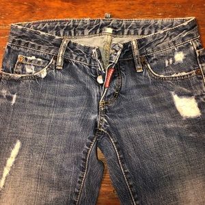 DSQUARED2 Blue denim low waisted pants